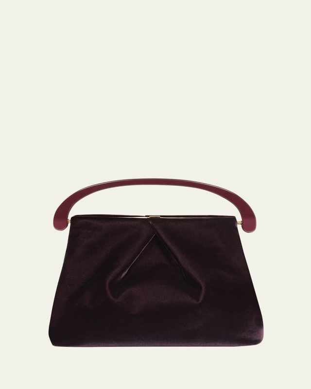 Pleated Velvet Shoulder Bag